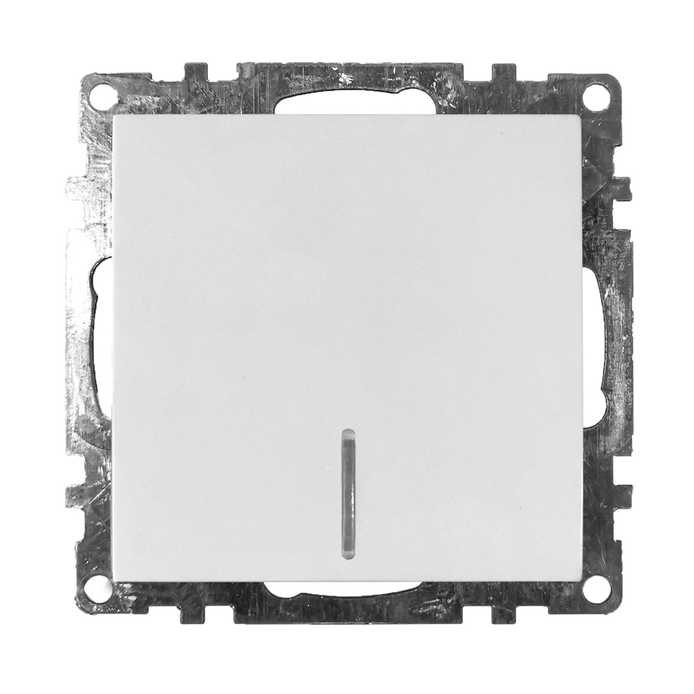 Անջատիչ GLS10-7101-01 10А 250V  IP20   սպիտակ , ենթալույսով